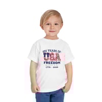 Image 2 of "MURPHY NC" Toddler Tee — "250 Years of USA Freedom" Patriotic 1776–2026 OPTION B