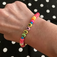 Image 3 of LOVE Bracelet: Colorful Pony and Alphabet Beads