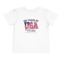Image 1 of "MURPHY NC" Toddler Tee — "250 Years of USA Freedom" Patriotic 1776–2026 OPTION A