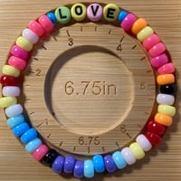 Image 5 of LOVE Bracelet: Colorful Pony and Alphabet Beads