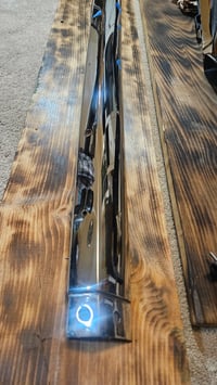 Image 2 of 240z (2)Rear Bumper 3 piece (reproduction) - WITH RUBBERS - 70-72 - IMPERFECTIONS 