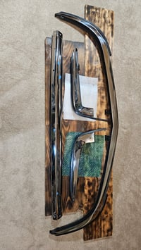 Image 1 of 240z (2)Front and Rear Bumper set (reproduction) - WITH RUBBER - 70-72 - IMPERFECTIONS 