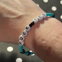 Image 2 of Fuck Ice Beaded Bracelet with Lava