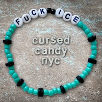 Image 1 of Fuck Ice Beaded Bracelet with Lava