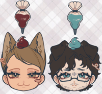 Hannibal/Will Whipped Cream Linked Keychain