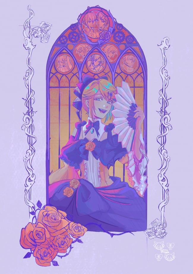 Daughter of Evil -  Riliane Lucifen d'Autriche/Rin Kagimine Print