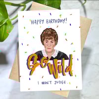 Image 1 of Go Wild! Judge Judy Birthday Card