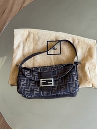 Image 1 of Fendi Zucca Double Flap Bucket Bag