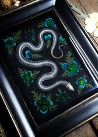Image 5 of Snake Skeleton and Floral Wall Frame