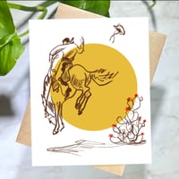 Image 1 of Buckin Bronco- Cowboy Greeting Card