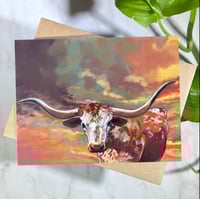 Image 1 of Longhorn Greeting Card 