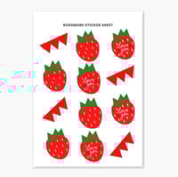 Image 1 of Love You - Strawbs and Teeth Sticker Sheet 