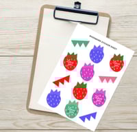 Image 2 of Love You - Strawbs and Teeth Sticker Sheet 