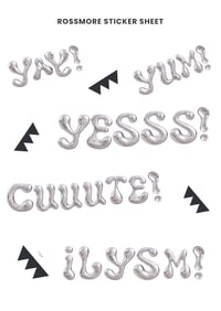 Image 2 of ROSSMORE Yesss Sticker Sheet 