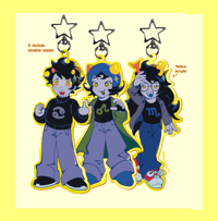 Image 2 of [PREORDER] Homestuck Yellow Acrylic Charms 