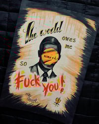 Green Day Inspired Nimrod "The World Owes Me" 200gsm A4 Poster Print