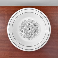 Image 2 of Arabia Finland Krokus Black and White Soup Plate