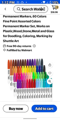 Colored Permanent Markers 
