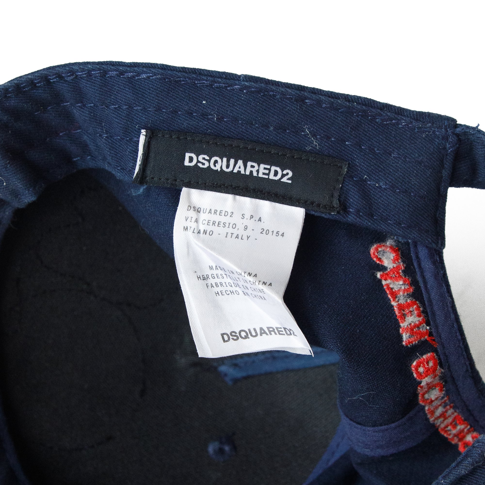 Image of Dsquared2 'Shxt Happens' Patch Navy Cap