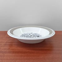Image 1 of Arabia Finland Krokus Black and White Grey Rim Soup Plate