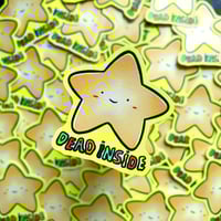 Image 1 of DEAD INSIDE - STICKER FLUO