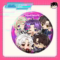 LOVE AND DEEPSPACE: Hearbeats 2.25" Button Badge Pin