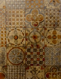 Image 1 of Small tiled floor original painting