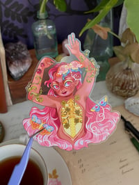 Image 3 of Transparent Sticker | "Carriers of Spring" 🗝️⋆｡𖦹°‧