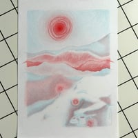 Image 3 of Femme, Café, Montagnes - A4 - RISO PRINT