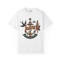 Image 1 of Sea Stories Anchor T-Shirt — Nautical Tattoo-Inspired Graphic Tee