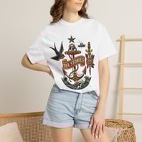 Image 4 of Sea Stories Anchor T-Shirt — Nautical Tattoo-Inspired Graphic Tee