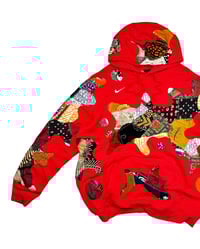 Image 3 of Re-worked Nike Batik Patchflow Hoodie Size 2XL