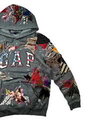 Image 5 of Re-worked GAP Batik Patchworks Hoodie Size S/M
