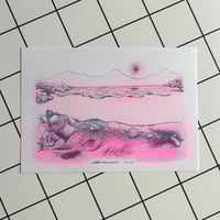Image 1 of Homme, Plage, Coquillages - A5 - RISO PRINT