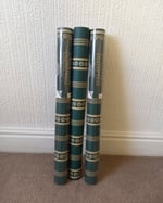 1990s Vintage Homebase Wallpaper Rolls - Traditional Green Stripes Regency Scroll - (Set of 3 Rolls) thumbnail 5