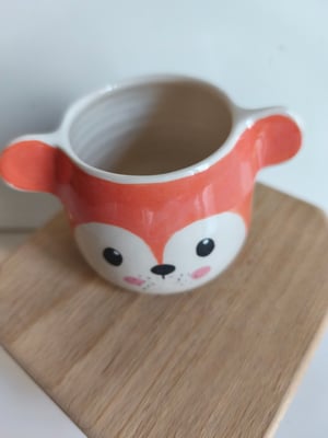 Image of    Petite  tasse ronde oreille orange foncé 