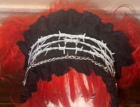 Image 3 of barbed wire headdress (black x white)