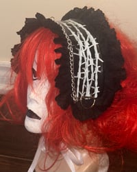 Image 2 of barbed wire headdress (black x white)