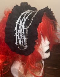 Image 1 of barbed wire headdress (black x white)