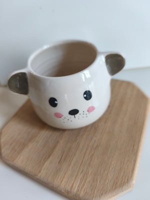 Image of  Petite  tasse ronde oreille ourson brun