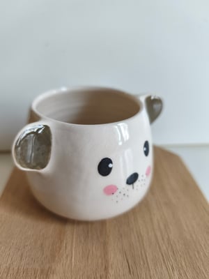 Image of  Petite  tasse ronde oreille ourson brun