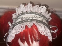 Image 3 of metal screw headdress (white x white)