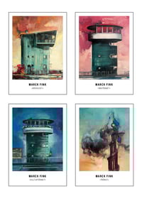 Image 10 of Kunstkort med fire forskellige motiver fra København / A5