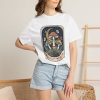 Image 4 of Moonlit Meadow Mushroom T-Shirt — 'Moonlit Meadow' Graphic Tee