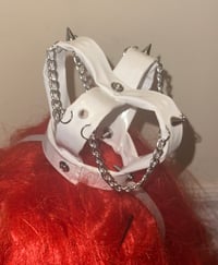 Image 3 of white pvc crown w/ chains