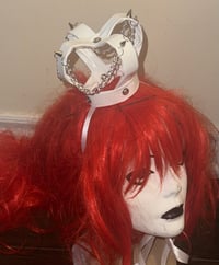 Image 1 of white pvc crown w/ chains
