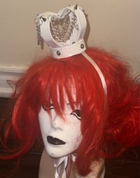 Image 2 of white pvc crown w/ chains