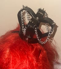 Image 3 of black pvc crown w/ chains