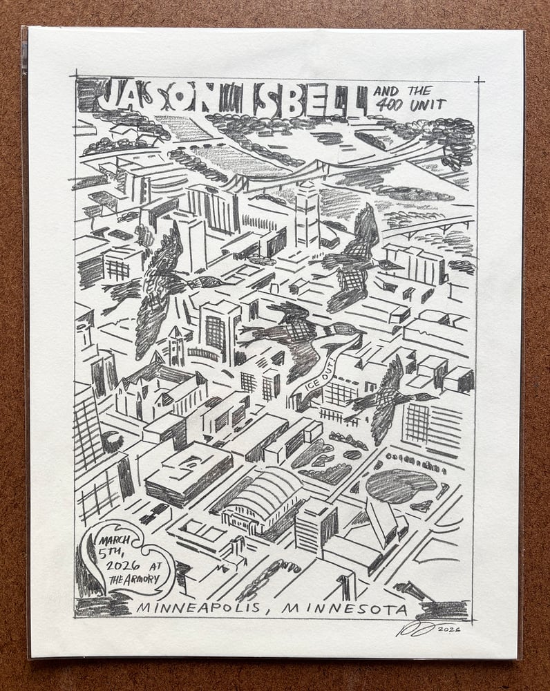 Image of Jason Isbell Original Sketch - MPLS 2026