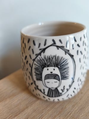 Image of Petite tasse  hérisson blanc 